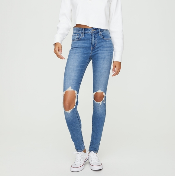 Levi's Denim - Levi's 721 high rise distressed skinny jeans